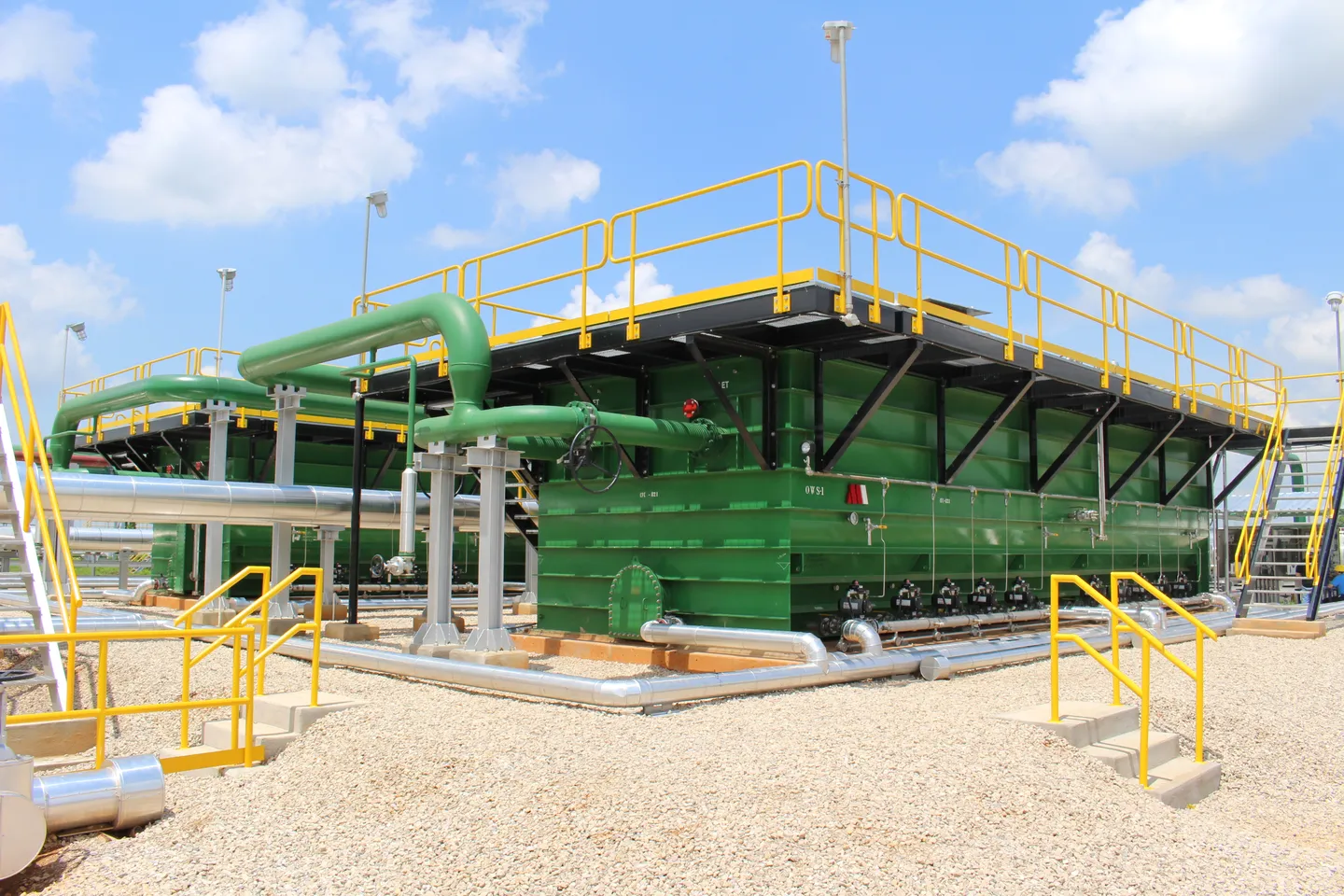 Mercer separator installation at an industrial facility